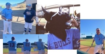 A collage of a person wearing a bull mask

Description automatically generated